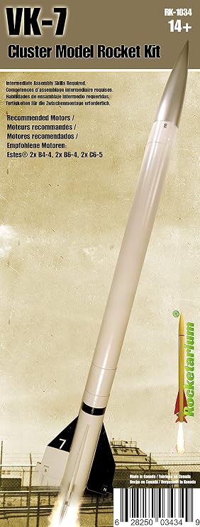 Rocketarium VK-7 Cluster Flying Model Rocket Kit. RK-1034