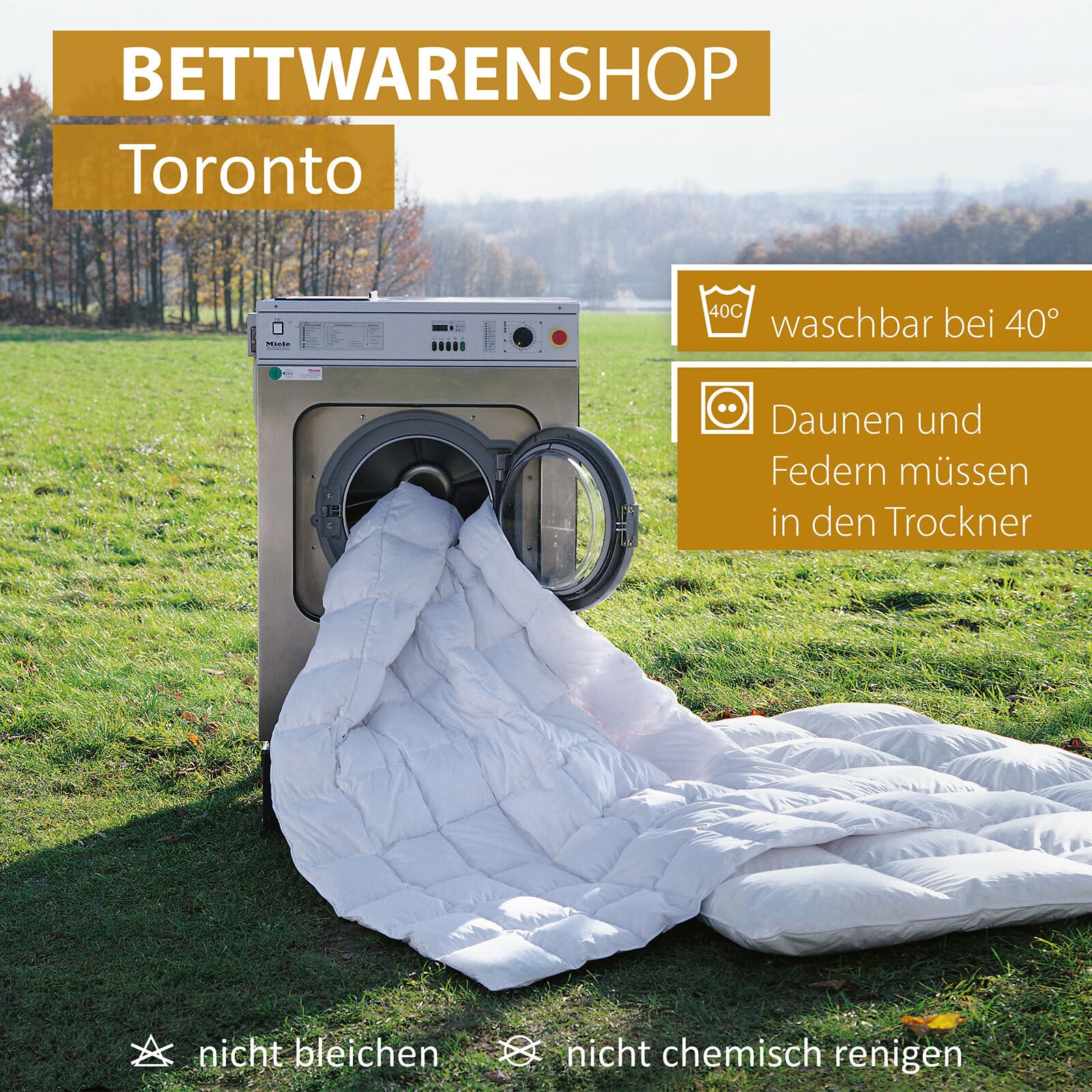 G BETTWARENSHOP Daunendecke Toronto warm, Füllung: 90% Daunen 10% Federn - Made in Germany 135x200 cm