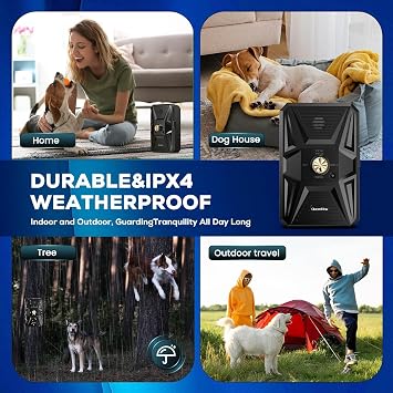 Anti Barking Device, Ultrasonic Anti Bark Device with 3 Adjustable modes, 33Ft Auto Stop Dog Barking Device, IPX4 Waterproof Dog Barking Deterrent Device, Dog Bark Stopper for Indoor & Outdoor