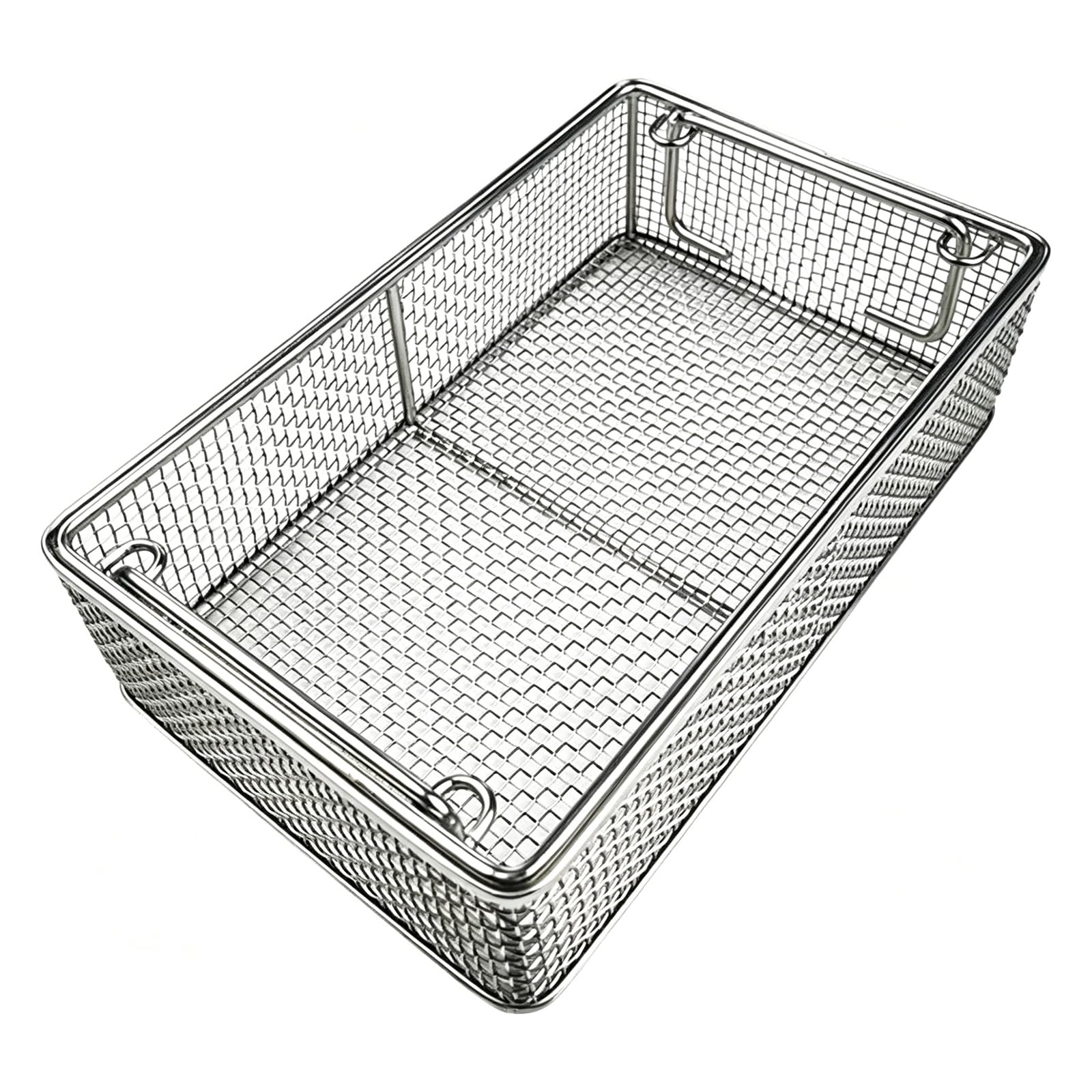 Cesta de instrumentos médicos, bandeja perforada de acero inoxidable 304 para herramientas quirúrgicas, dentales, ortopédicas y otorrinolaringológicas, grado hospitalario, agujeros de 4 mm