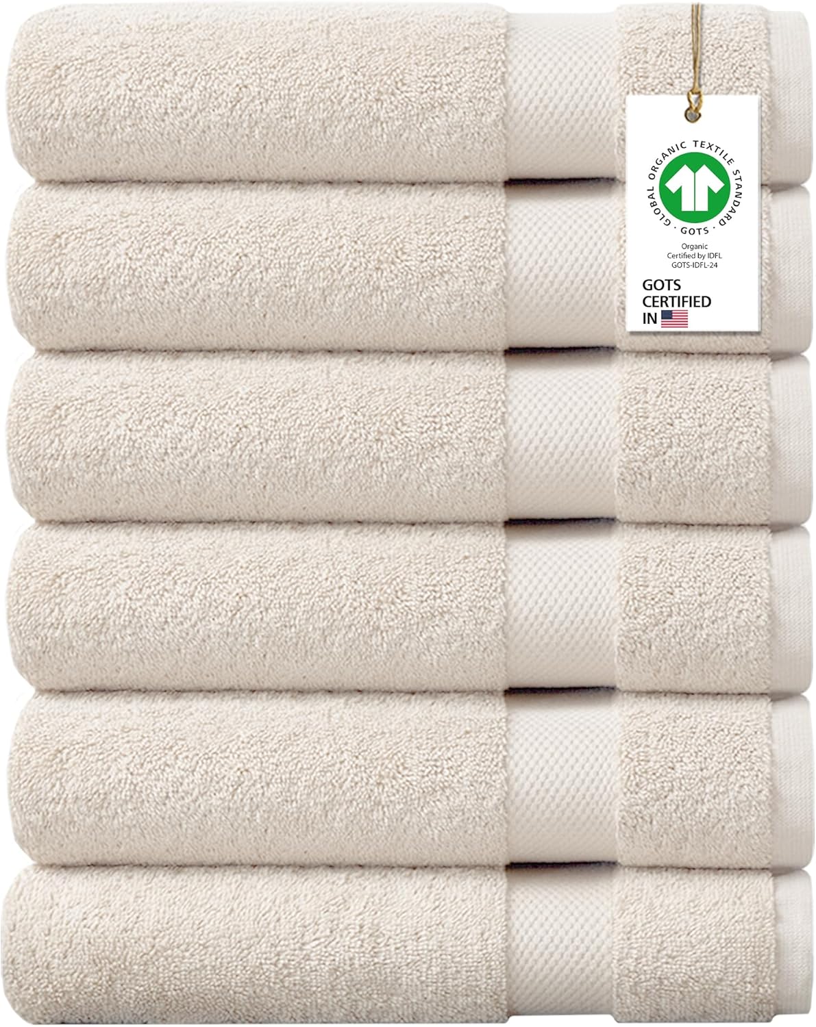 Delara 100 Organic Cotton Towels 650 GSM Plush Feather