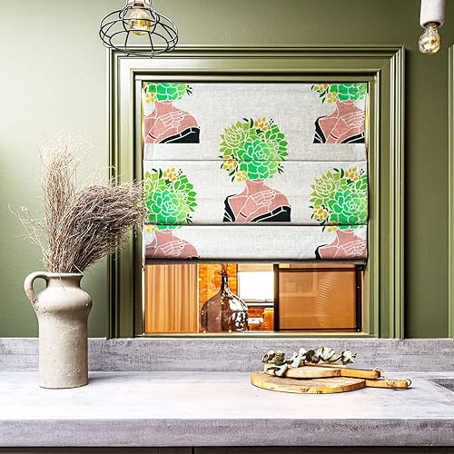 Miniatura 4 de FINGERINSPIRE Plantilla decorativa de pintura de niña suculenta de 11.7 x 8.3 pulgadas, plantilla de dibujo con patrón de plantas, plantilla de