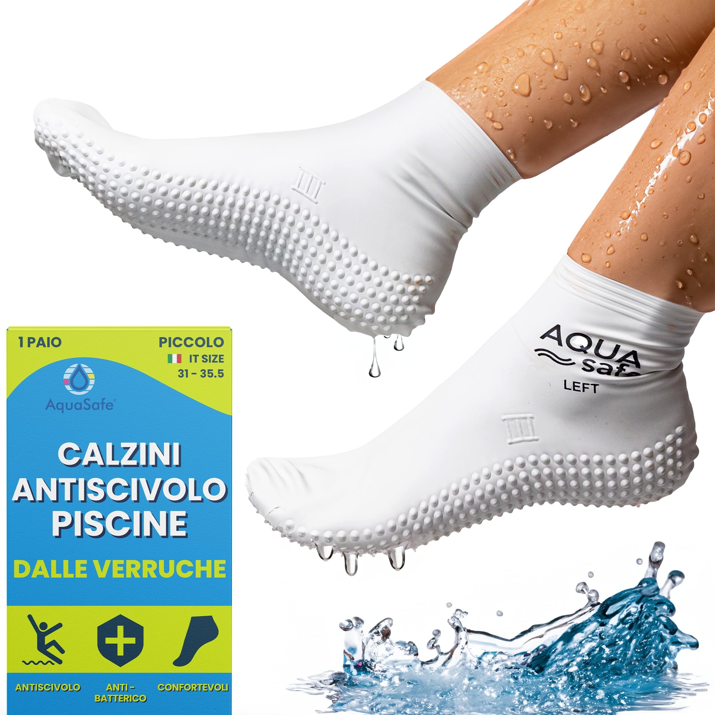 Calze Piscina Impermeabili Per Bambini - Antiscivolo E Anti-Verruche In Lattice - Foto 5