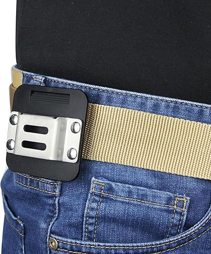 Miniatura 4 de TOPOWN Soporte de taladro 2P para cinturón de herramientas, clip de taladro de perfil bajo de respuesta rápida, cinturón de hasta 2 pulgadas,