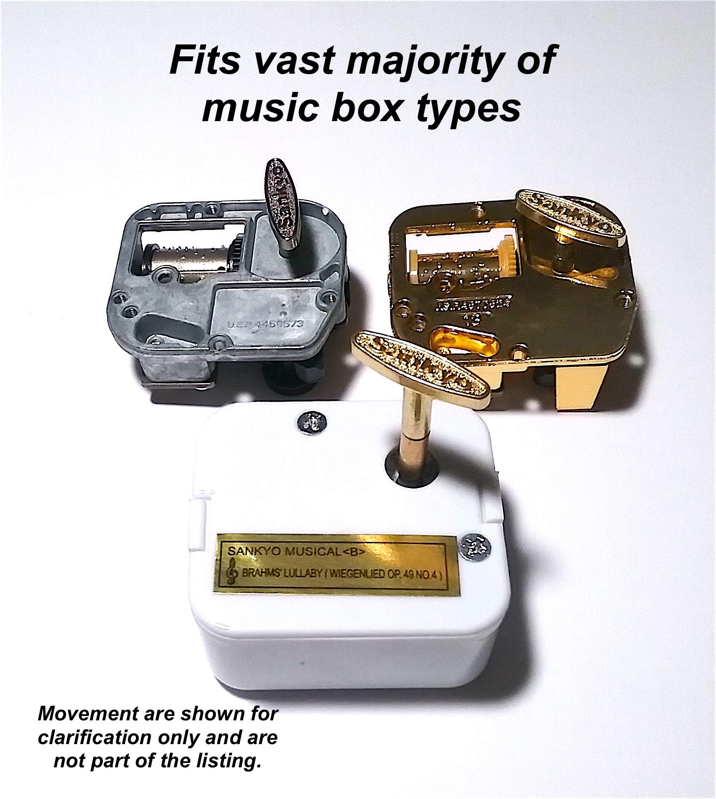 Odyssey Online Music Box Winding Key Set Three Keys Plus 1/2 Inch