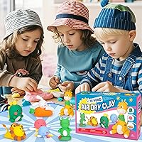 Vista 8 de ifergoo Arcilla seca al aire para niños, kit de arcilla para modelar animales, 6 diseños de animales con herramientas de escultura y tutoriales