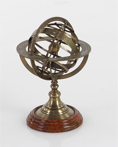 Miniatura 6 de Vinatge - Globo de esfera náutica armilar de latón grabado