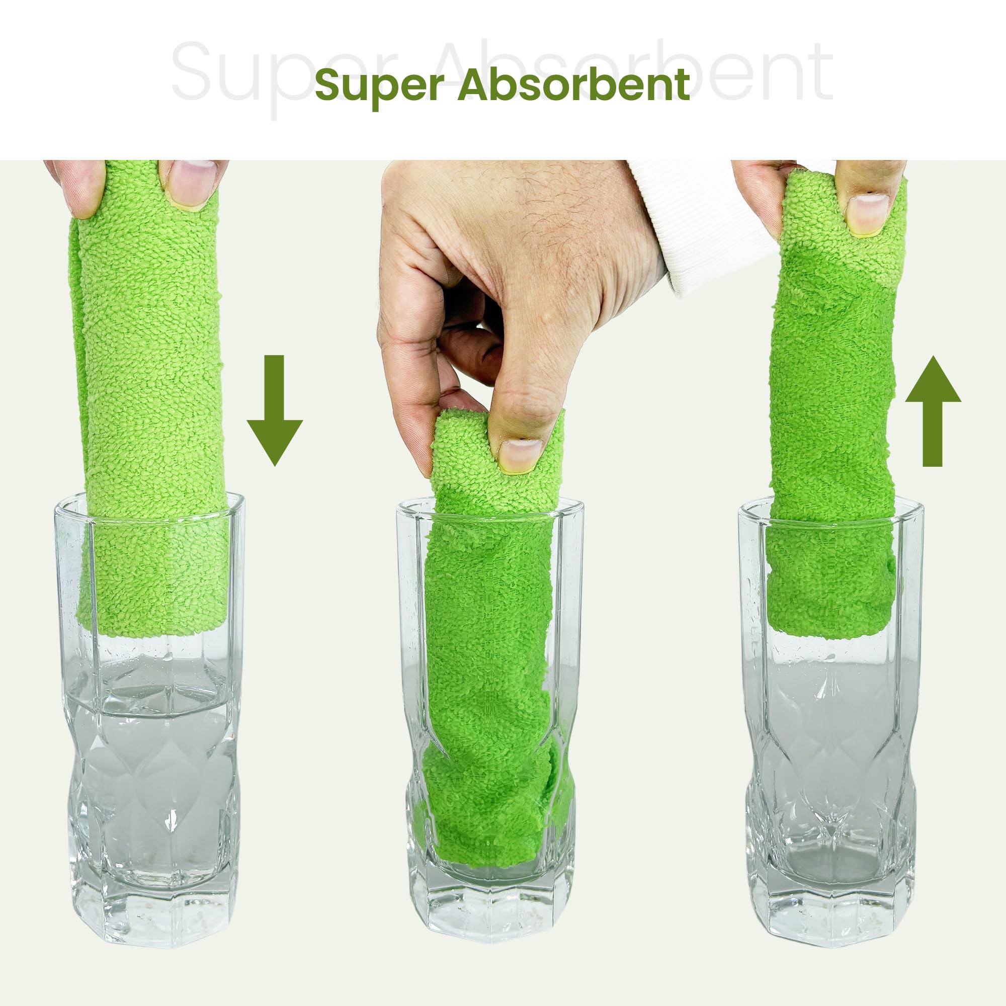 Greenfound Rollo de paño de limpieza de microfibra, paquete de 80, toallas de microfibra extraíbles para coche, toallas de papel reutilizables, lavables, absorbentes, sin pelusas, trapos de limpieza