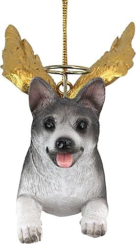 Miniatura 81 de Design Toscano Pitbull Dog Angel - Adorno navideño para árbol de Navidad, 4 pulgadas, resina de piedra fundida, acabado marrón y dorado Marrón