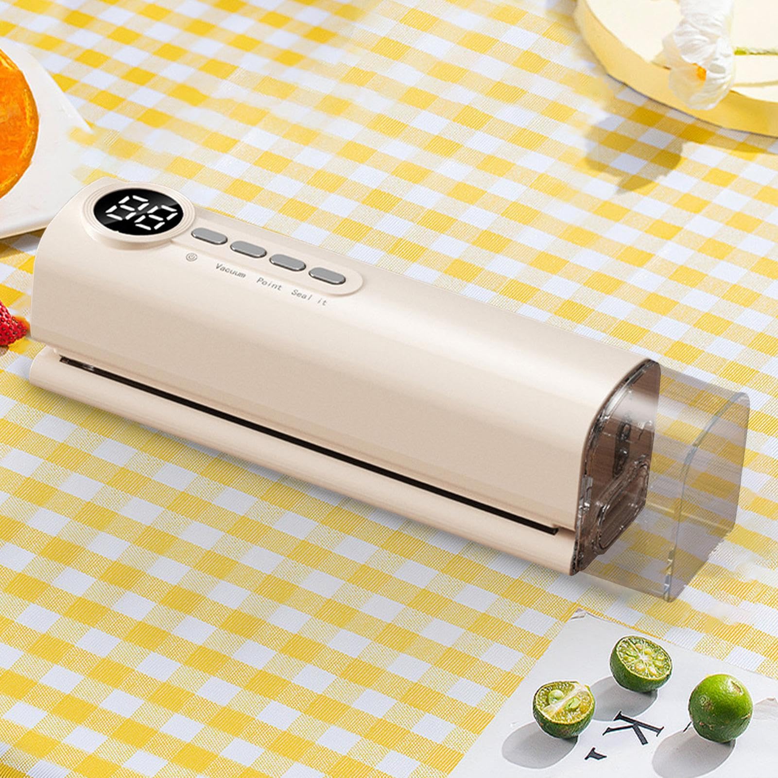 Máquina selladora al vacío para alimentos Etiquetadora portátil para