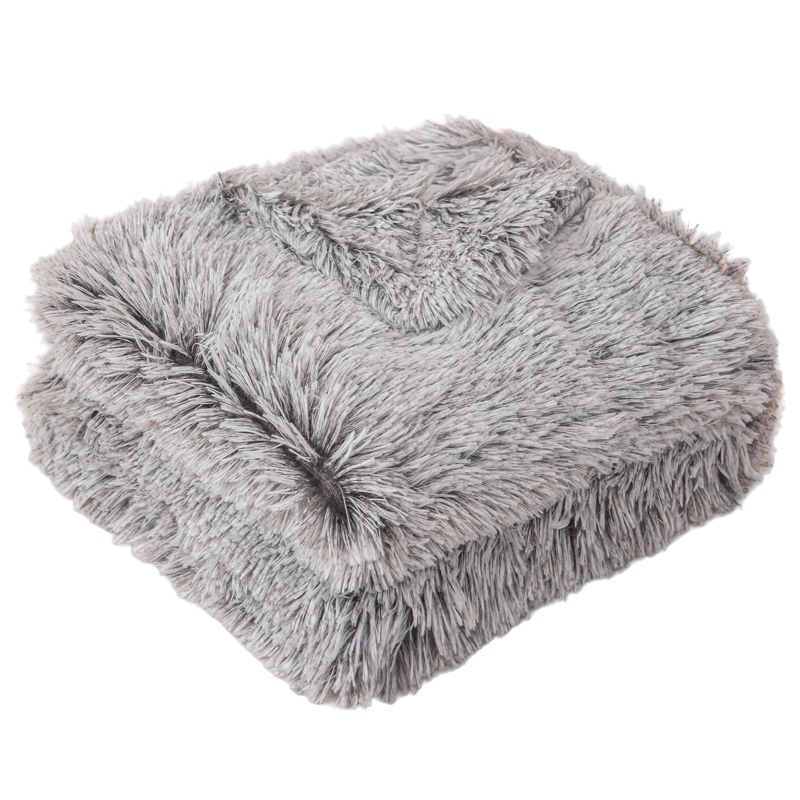 LSC Luxury Hug and Snug Cuddle Throw Blanket King Size Extra Fluffy Blanket Super Soft Warm Cosy 100% Polyester Long Hair Throws for Couch Bedspread Travel Sofa Throw (LIGHT GREY, Double - 150X200cm)