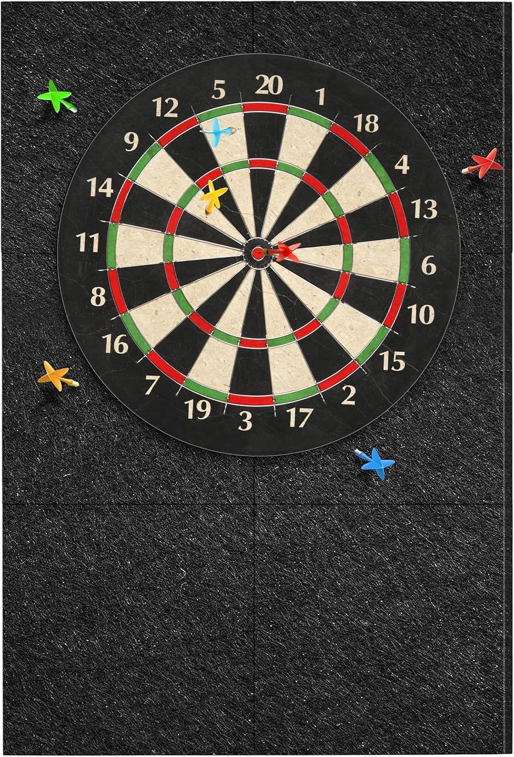 Posoto Dart Board Wall Protector Felt Dartboard Wall Protection Self-Adhesive Spliced Wall Surround Board Dart Board Backing Felt Wall Tiles Cork Dart Board Backer Cork Board