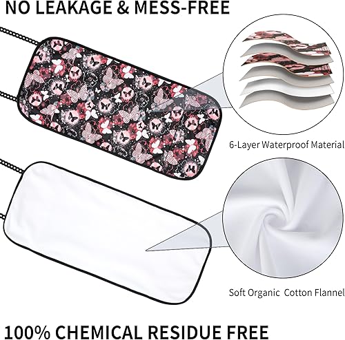 Miniatura 8 de KANAV Paquete de 2 paquetes de aceite de ricino para pecho y cintura, paquetes de aceite de ricino de franela de algodón orgánico reutilizables para