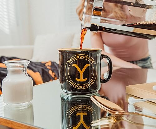 Miniatura 4 de Yellowstone Dutton Ranch - Taza de café de cerámica sin BPA para expreso, té, capacidad para 20 onzas