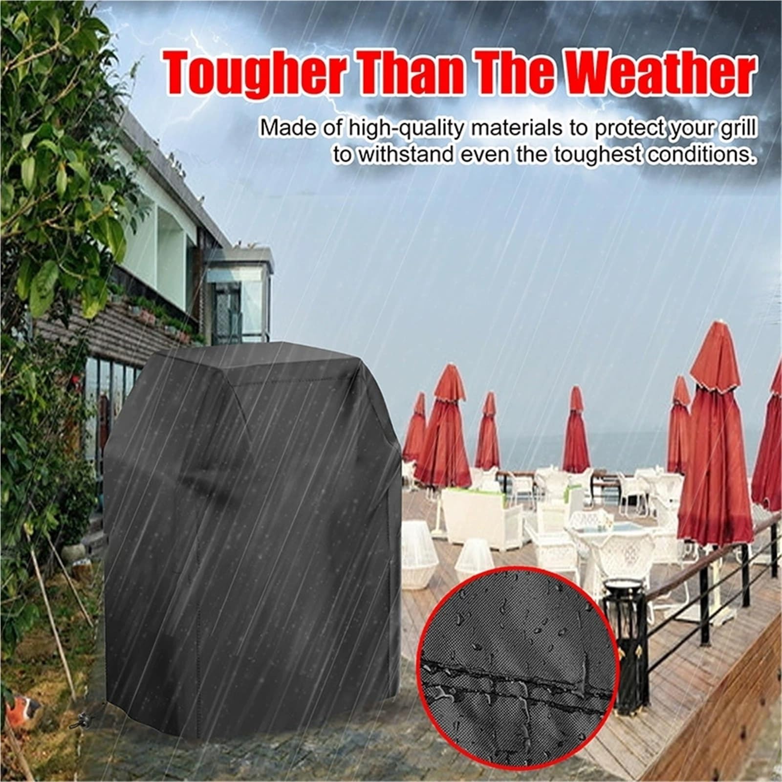 Copertura Barbecue Resistente Esterni | Copertura for barbecue impermeabile resistente vento anti UV tessuto Oxford senza strappi(420d,190*71*117cm)