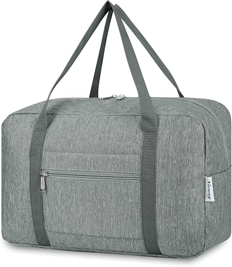 Narwey Faltbare Reisetasche 40x20x25 für Ryanair – Weekender Schwarz