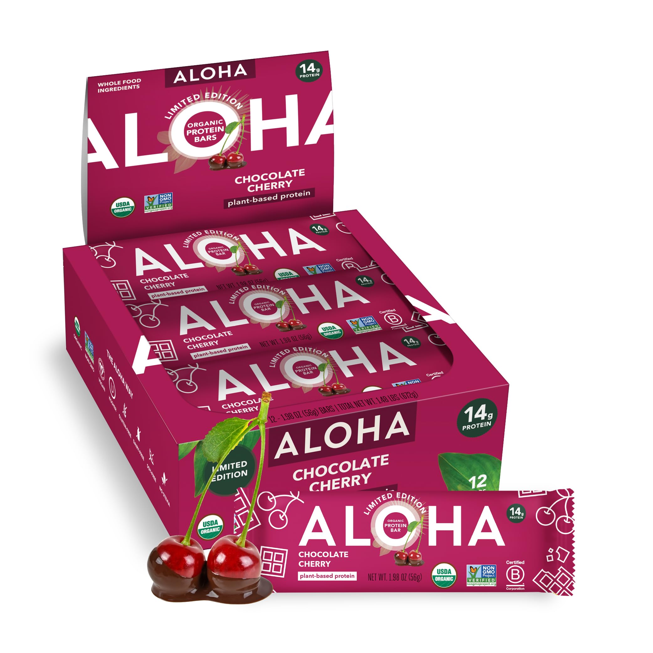 ACEANDRARE新品未使用ALOHA COLOR LINE Amazon.com : ALOHA Organic Plant Based Protein Bars - Chocolate
