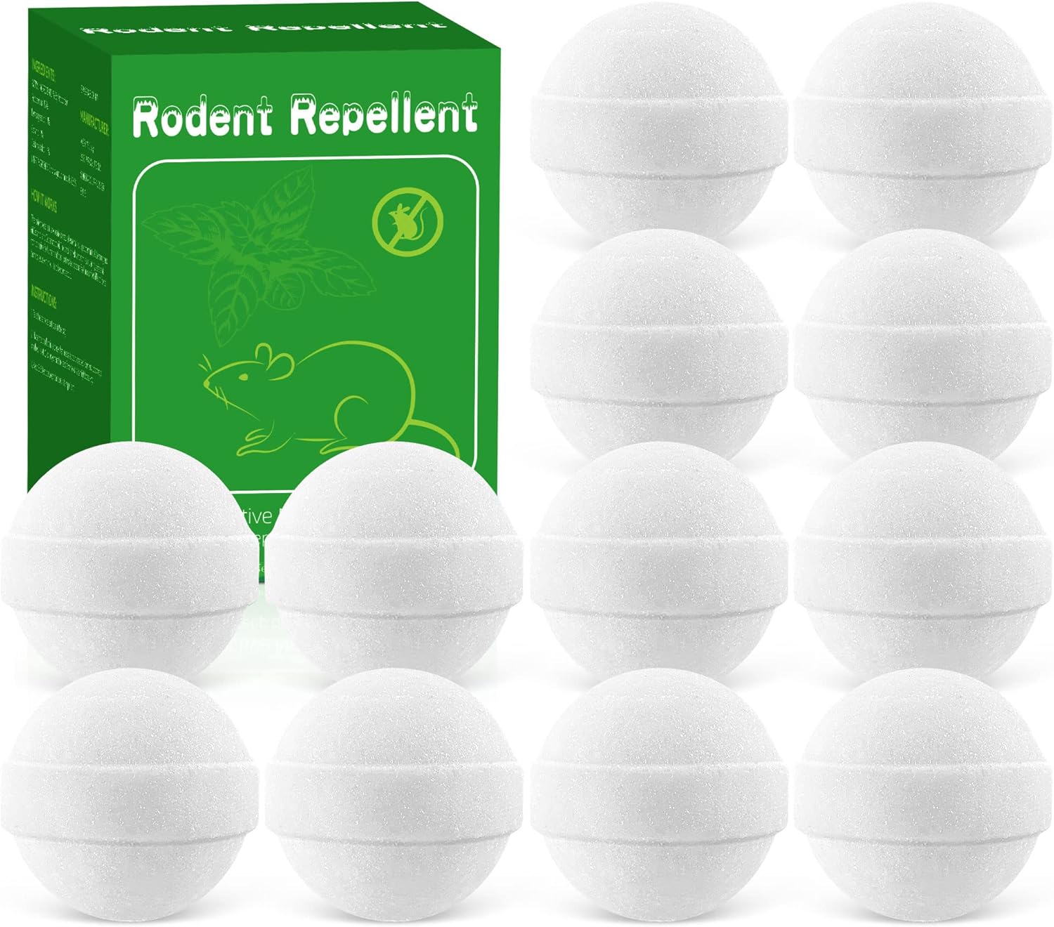 12 Pack Rodent Repellent, Natural Peppermint Oil Mouse and