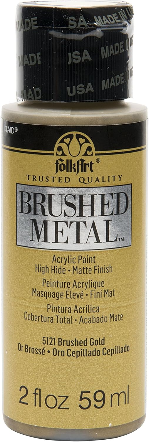 FolkArt Brushed Metal Acrylic Paint in Assorted Colors (2
