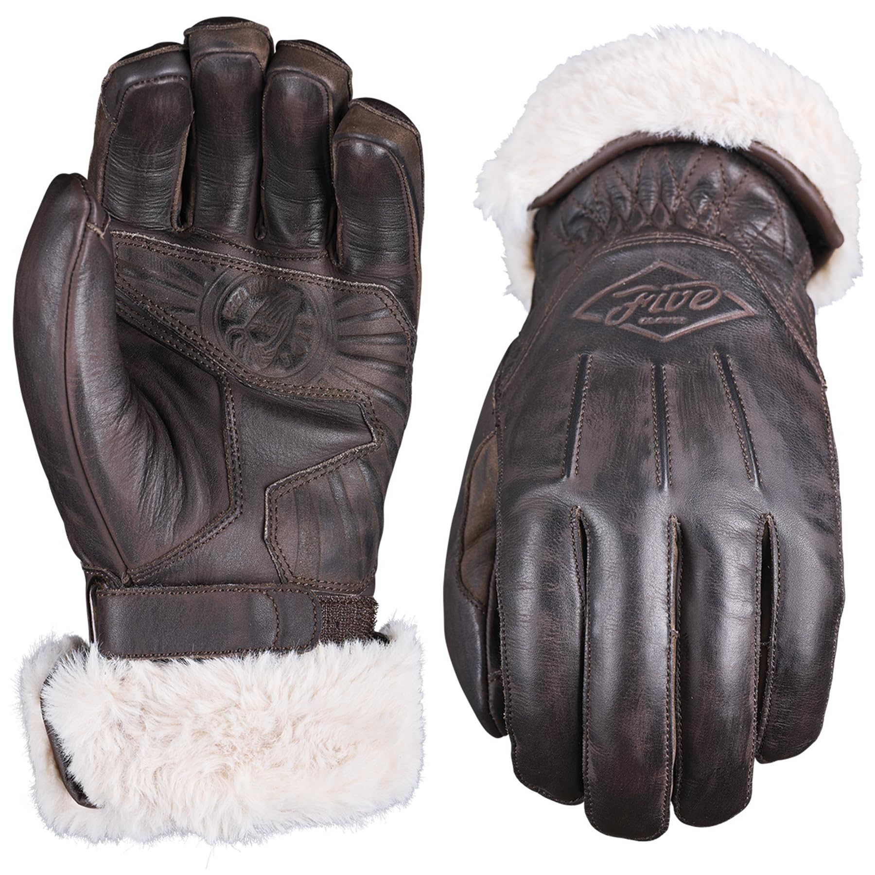 Amazon | ファイブ(FIVE) バイクグローブ ワックスドブラウン (サイズ