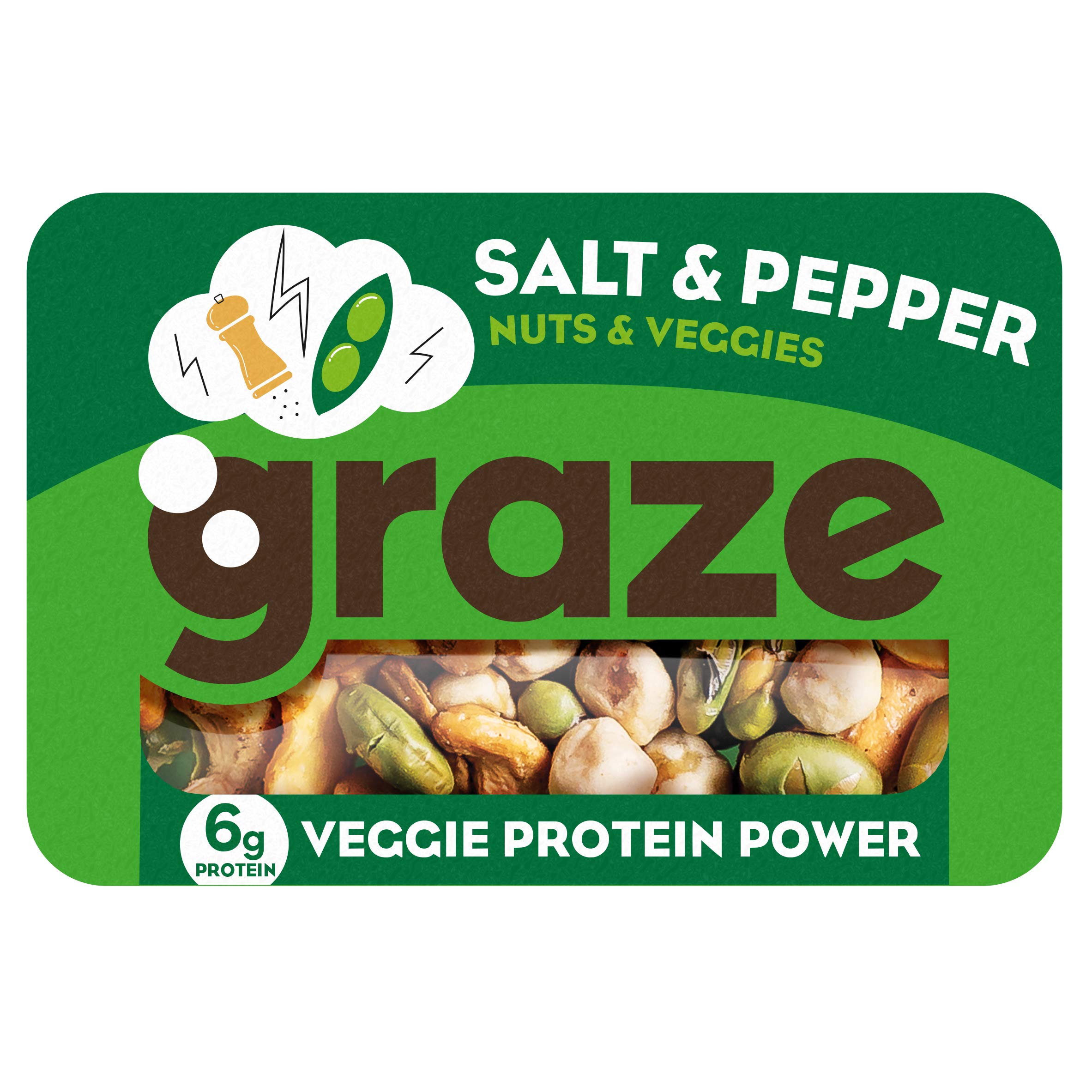 Buy Graze Sea Salt & Pepper Veggie Protein Vegan Savoury Healthy