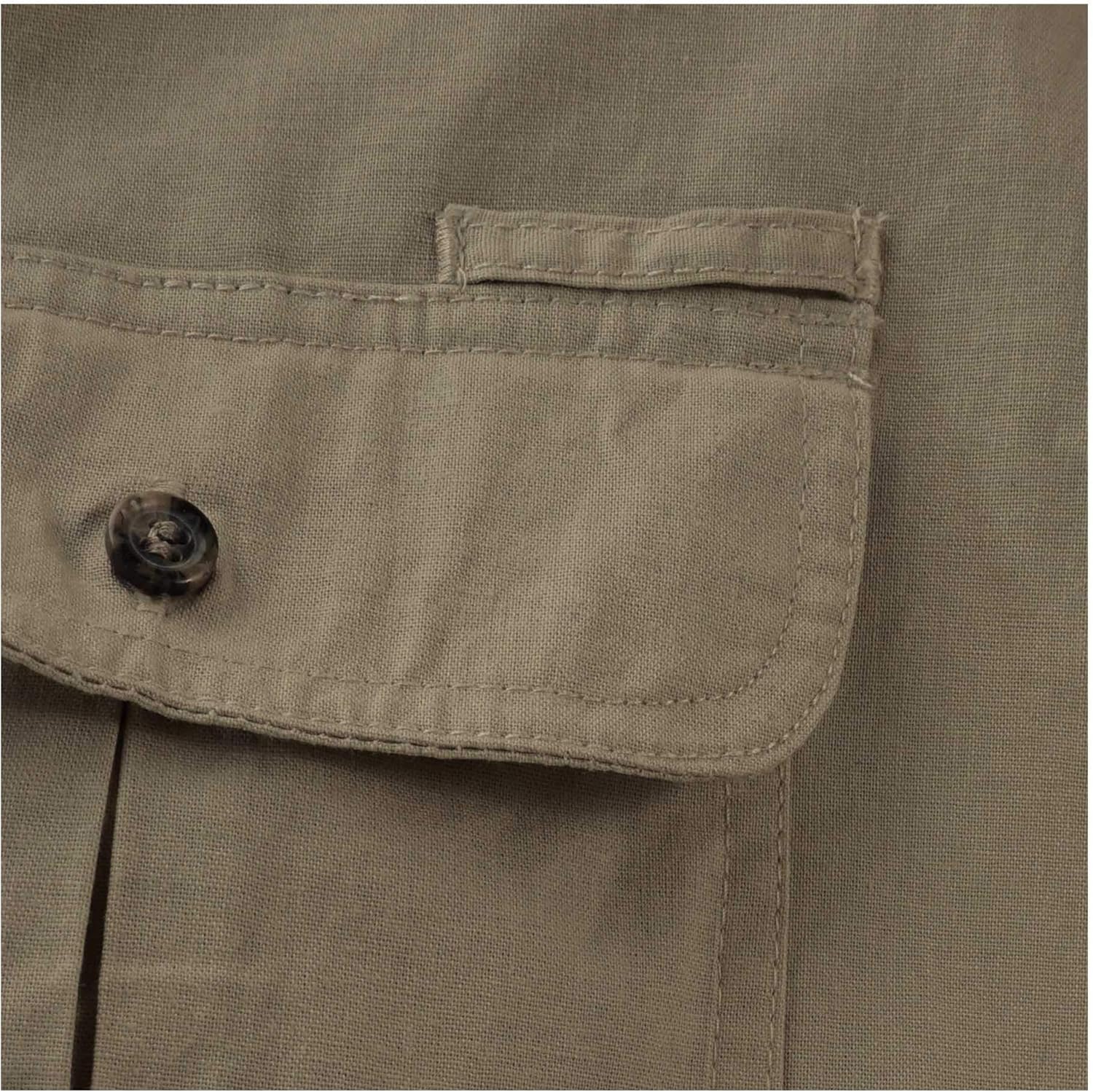 Tag Safari Vent Back Adventure Long Sleeve Shirt for Men, 100% Cotton - Khaki - 2X-Large - Image 7