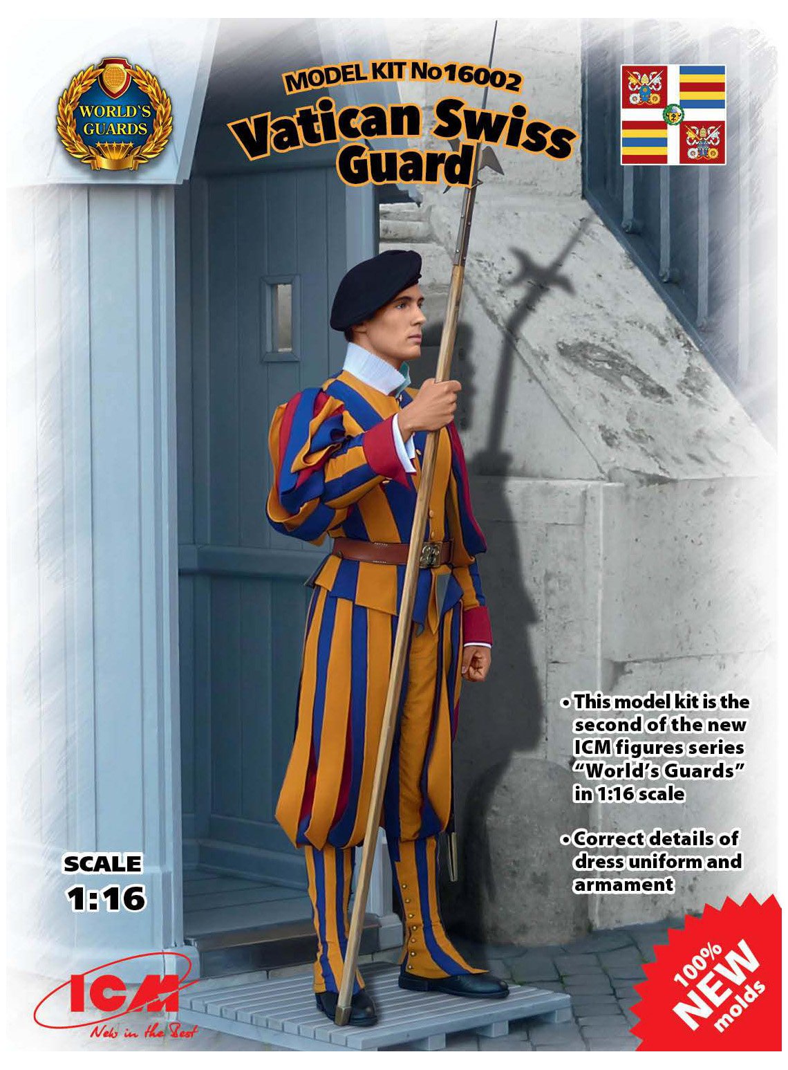 ICM 1/16 WORLD’S GUARDS シリーズ 全3個セット Amazon.com: ICM 1/16 Scale Vatican Swiss Guard - World's