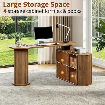 L Shaped Office Desk, 59 Corner Computer Desk, Small Corner Desk, Walnut