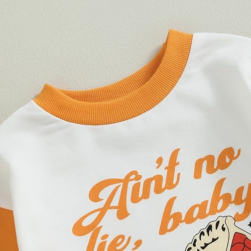 Miniatura 3 de MoZiKQin Sudadera de cuello redondo para bebé niña y niño, suéter de gran tamaño, mameluco de manga larga, lindo otoño e invierno