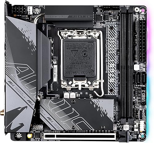 Miniatura 2 de GIGABYTE B760I AORUS PRO (LGA 1700 Intel B760 Mini-ITX DDR5 Dual M.2 PCIe 4.0 USB 3.2 Gen2X2 Type-CWiFi 6EIntel 2.5GbE LANQ-Flash PlusMotherboard)