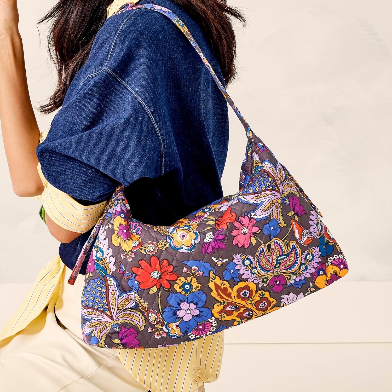 womens Premium Cotton Marcelle Shoulder Bag - Image 2