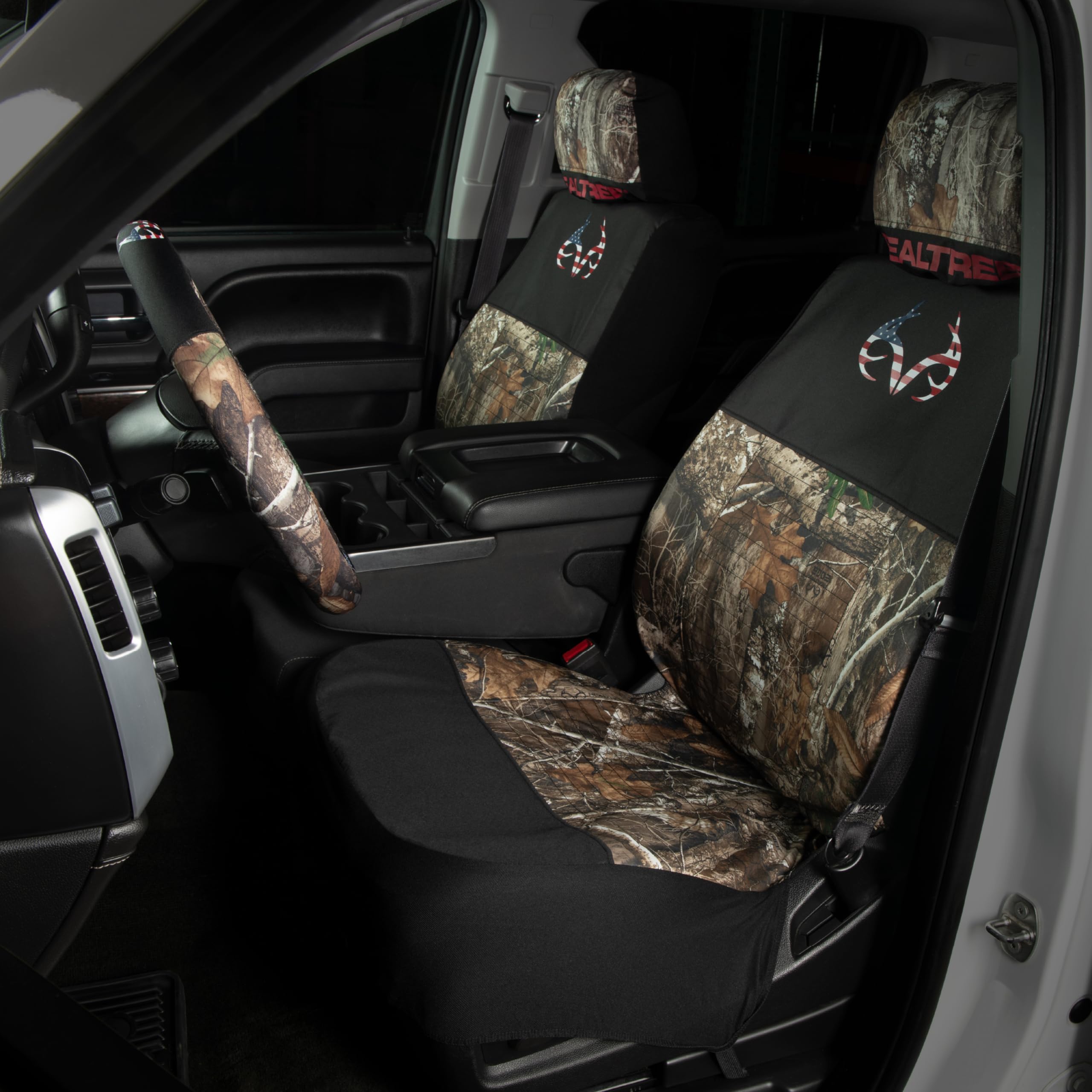 Amazon.co.jp: Realtree ローバックシートカバー アメリカアントラー