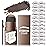 Eyebrow Stamp Stencil Kit - Eye Brow Stencil Kit for Beginners, Brow Stencil and Stamp Kit Long-lasting, Smudge-Proof & Waterproof, 24 Reusable Eyebrow Shapes Stencils for Perfect Brow (Black Brown)