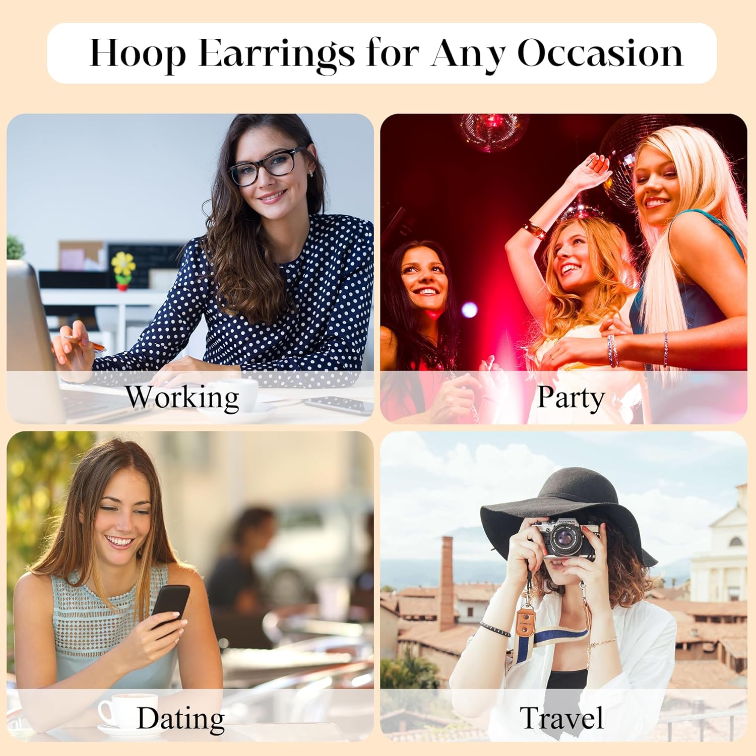 Gold Hoop Earrings for Women, Hypoallergenic 14K Gold Plated Hoops, Lightweight Sterling Silver Earrings for Women Jewelry Gifts 30/40/50/60MM - Image 7