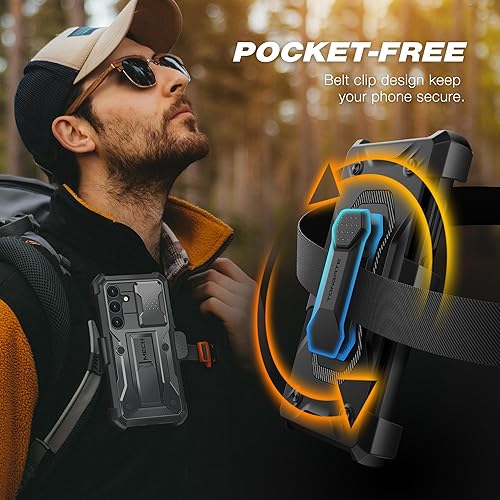 Miniatura 5 de TONGATE Funda compatible con Samsung Galaxy S24 Plus con funda deslizante para cámara y protector de pantalla, grado militar, a prueba de golpes,