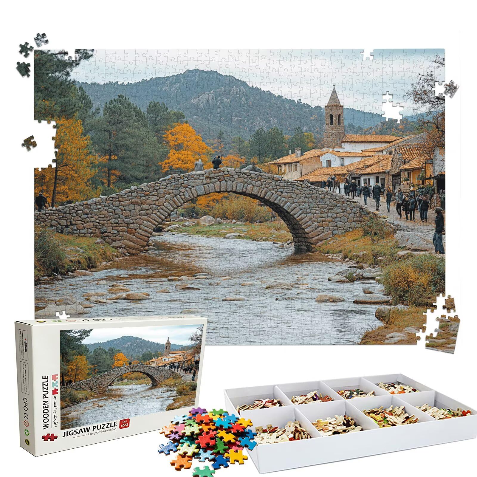 Puzzle 4000 sztuk mostu leśnego (3), puzzle 4000 Pièces Challenge Impossible, Puzzle 141,5 x 87,5 cm Duży rozmiar dla dorosłych, rodzinne gry edukacyjne, klasyczne łamigłówki, wystrój domu W3H-156