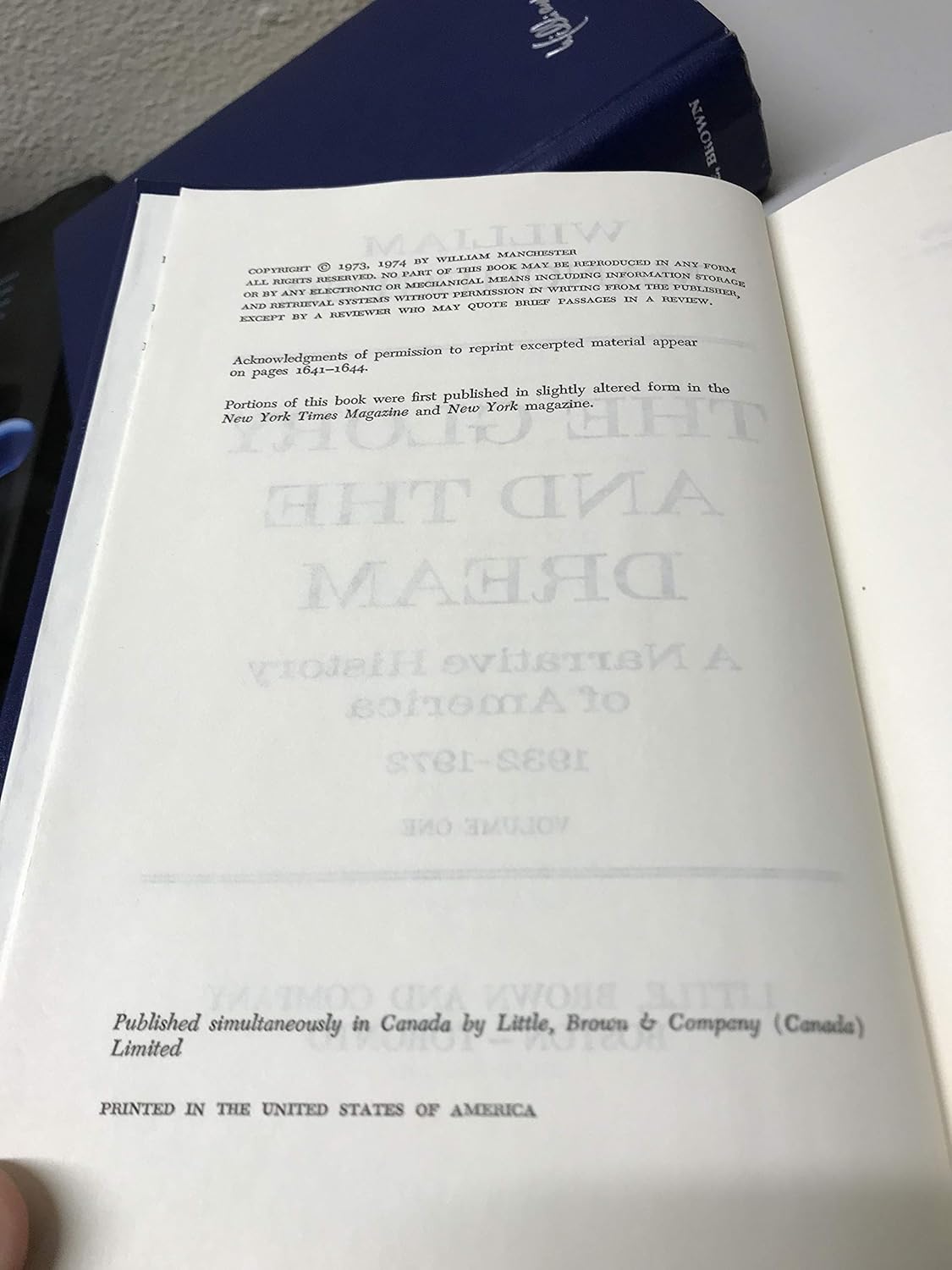 The Glory and the Dream, a Narrative History of America 1932-1972, 2 Volume Set 3 81kDVk8H7jL. SL1500