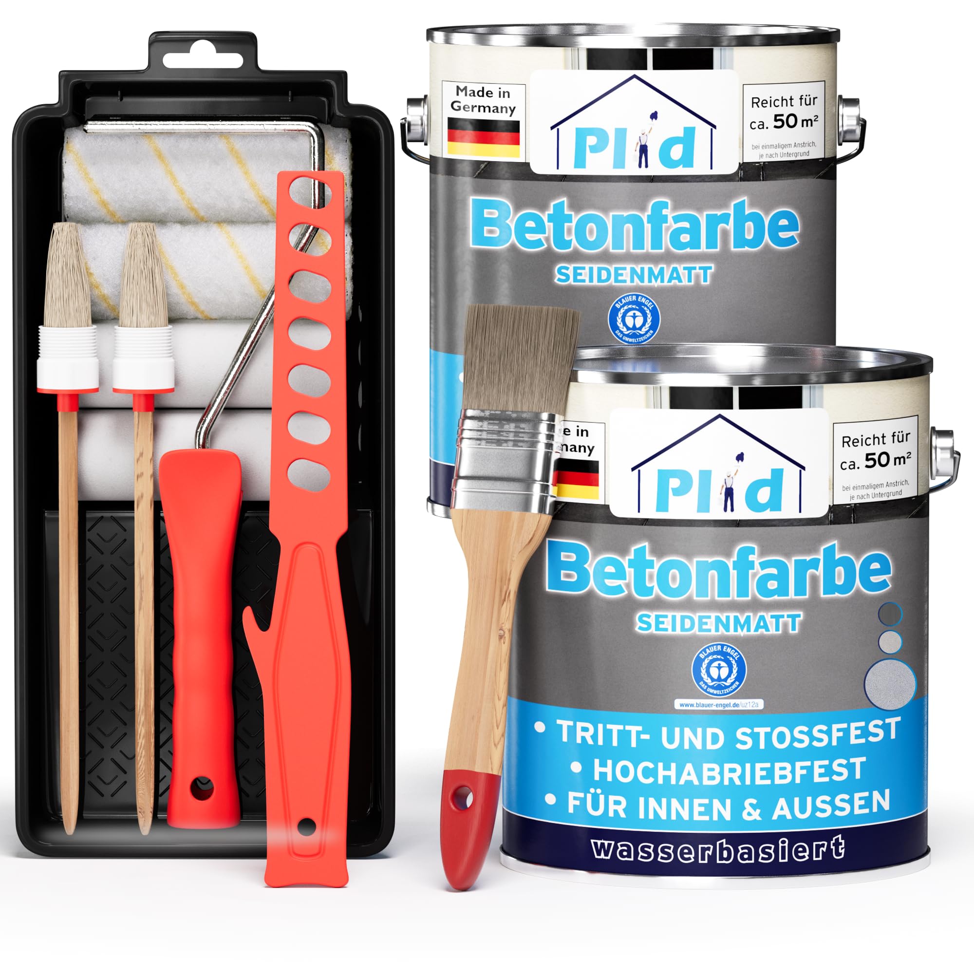 plid® Farba do betonu odporna na mróz srebrnoszara 5 l powłoka podłogowa z płynnego tworzywa sztucznego