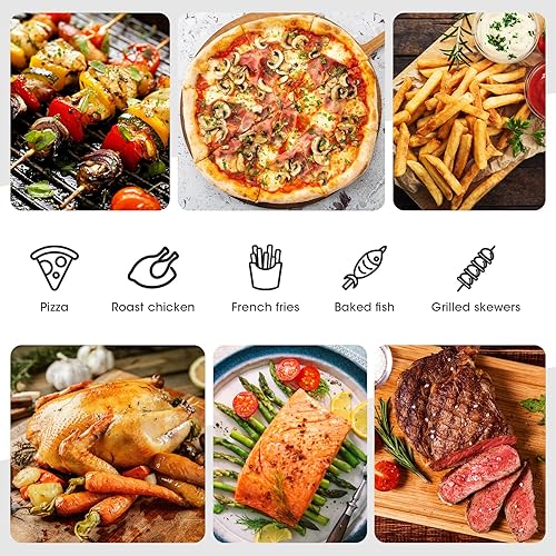 Miniatura 2 de Uten - Combo de horno freidora de aire de alta potencia, hasta 400 °F, 1800 W, pantalla digital, control rápido de calentamiento/tiempo y libro de
