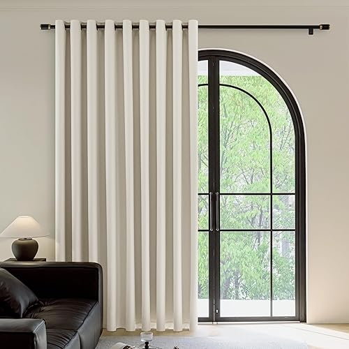 Miniatura 45 de FMFUNCTEX Cortinas 100% opacas para dormitorio, cortinas de tejido geométrico verde salvia de 90 pulgadas de largo, cortina con aislamiento térmico