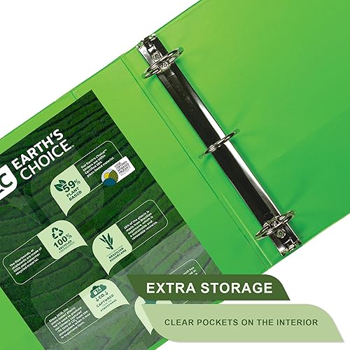 Vista 44 de Samsill - Carpeta Earth's Choice™ de 3 anillos redondos de 3 pulgadas, hasta 25 % de plástico de origen vegetal, respetuosa con el medio ambiente