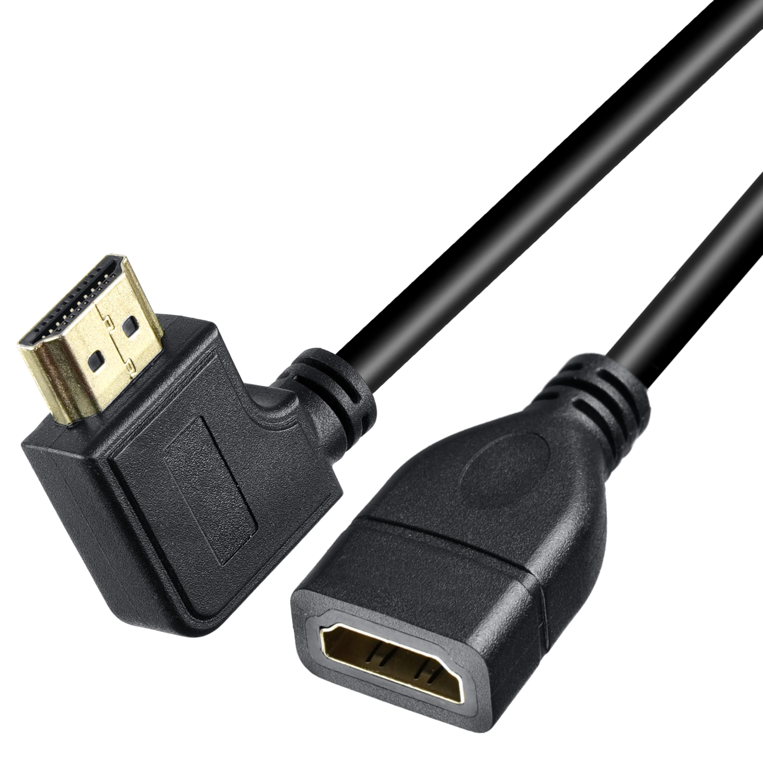 Storite 50cm High Speed Right Angle 90 Degree HDMI Male to Female for  Laptop/PC, LCD/LED TV