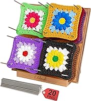 Vista 9 de Olikraft Tabla de bloqueo de ganchillo de 9.5" con clavijas, 50 alfileres, tablas de bloqueo cuadradas de abuela para proyectos de ganchillo