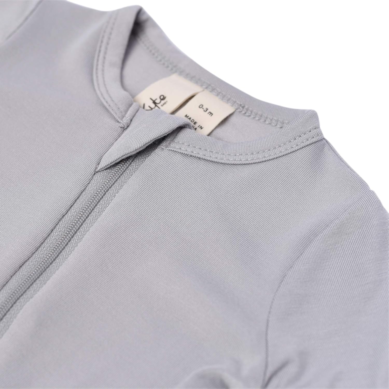 KYTE BABY Unisex Zipper Closure Footies, Rayon Made From Bamboo, 0-24 Months Newborn Storm