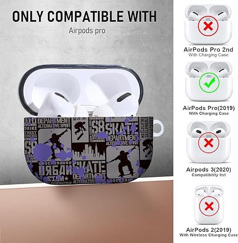 Vista 29 de Funda para Airpods Pro Air Sports Shoes, funda protectora de TPU suave resistente para Apple Airpod Pro con llavero para mujeres y hombres, azul