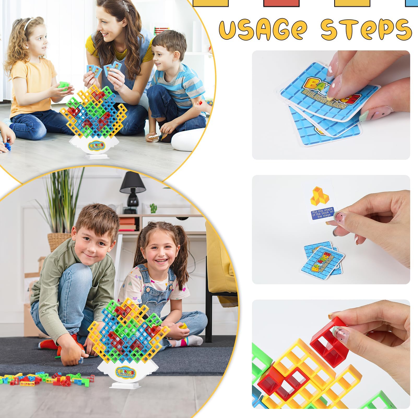 Juego De 64 Piezas Tetra Tower, Bloques Apilables De Equilib | Envío gratis