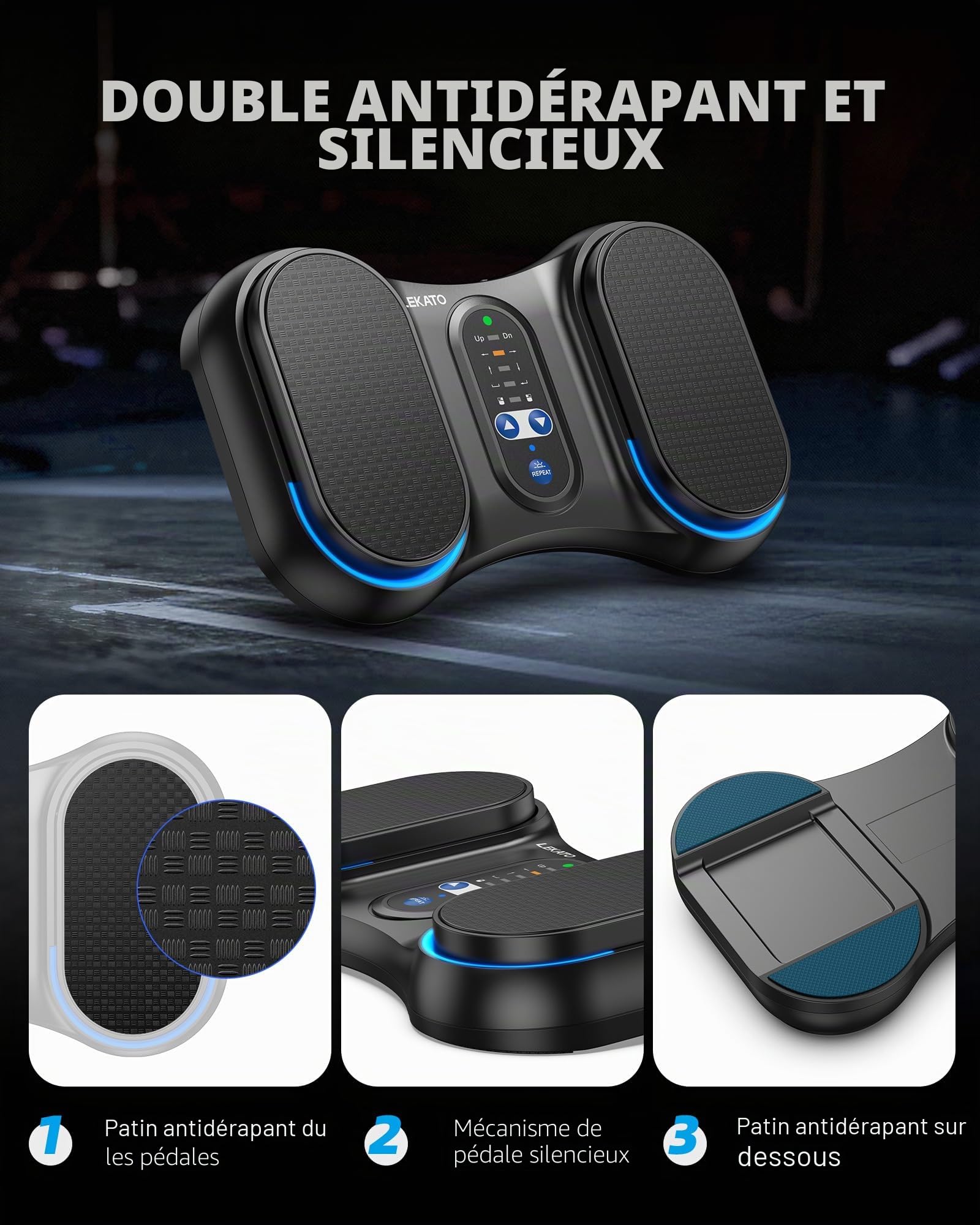 LEKATO Pédale de tournage de page Bluetooth sans fil rechargeable pour téléphone, tablette, pédale portable, compatible avec Android et iOS