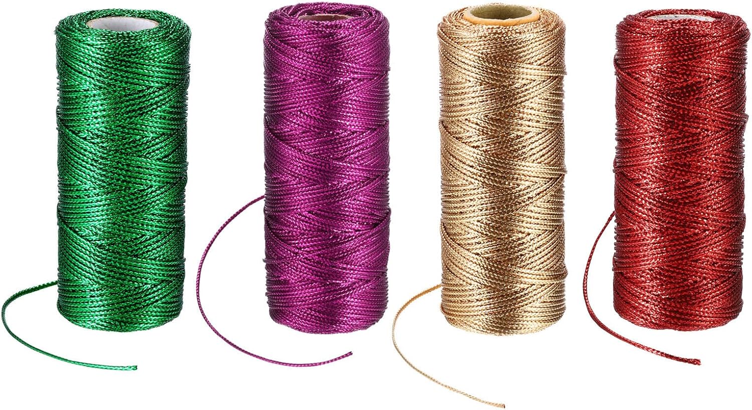 Home and Garden Parts 110 Yards Decorative Metallic Bakers Twine 1 Pcs Beige & Purple & Red & Green #CN/251024/01597