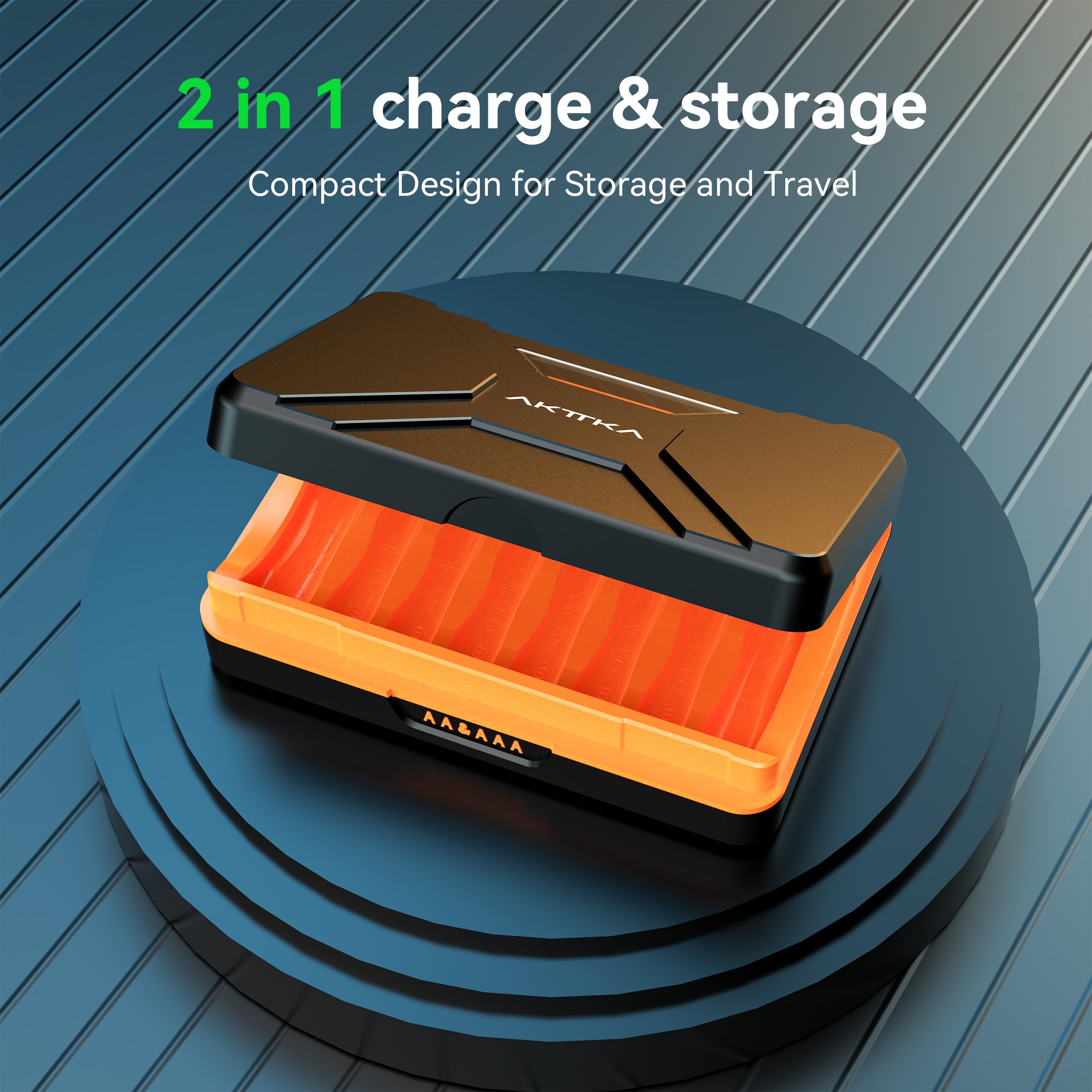 Caricabatterie Pile Ricaricabili Stilo AA e Mini Stilo AAA Intelligente 8 Slot, Ni-MH Ni-CD Ricaricabili Caricabatterie Batterie con Display LCD(con Cavo USB)