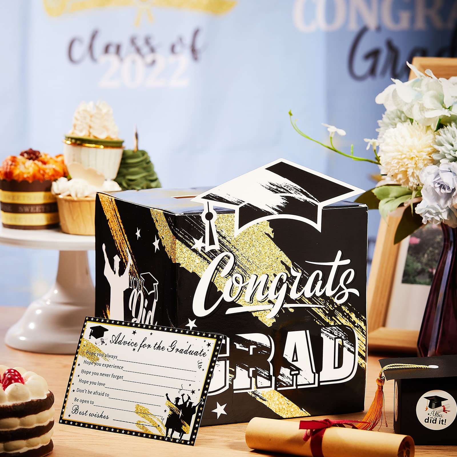 Amazon.com: Tinlade Graduation Card Box with 30 Pcs Grad Advice Cards 2026 Congrats Grad Card Holder Box Graduation Party Supplies for School Class of 2026 Party Supplies Decoration(Black, Gold) : Home & Kitchen Amazon.com: Tinlade Graduation Card Box with 30 Pcs Grad Advice Cards 2026 Congrats Grad Card Holder Box Graduation Party Supplies for School Class of 2026 Party Supplies Decoration(Black, Gold) : Home & Kitchen